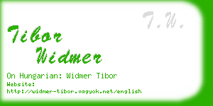 tibor widmer business card